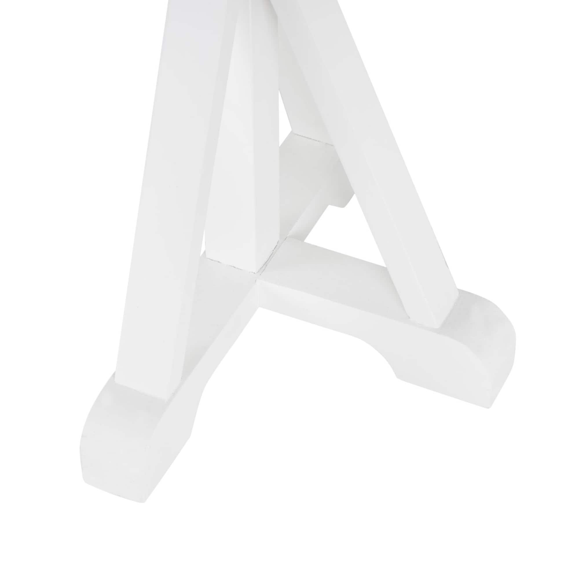 47" White Wood Living Room Console Table with Angled Legs & Brown Tabletop